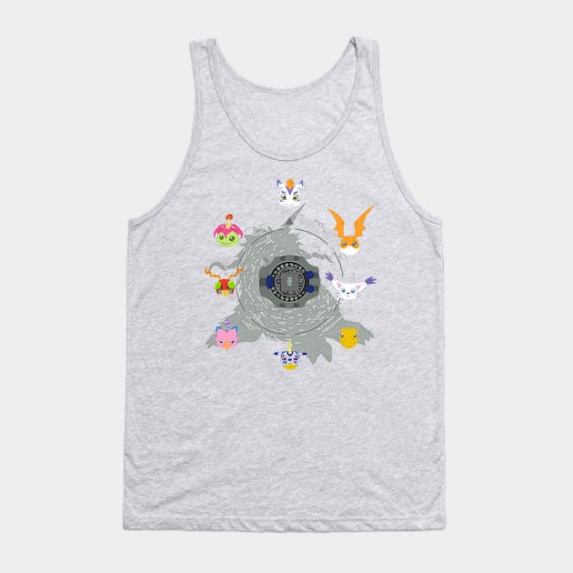 Digi Roulette, grey Tank Top by ManuLuce